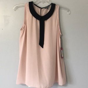 Light Pink and Black Blouse